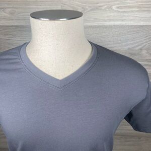 Bylt Premium Basics Drop-Cut V-Neck Stretch Cotton Blend Short Sleeve T-Shirt